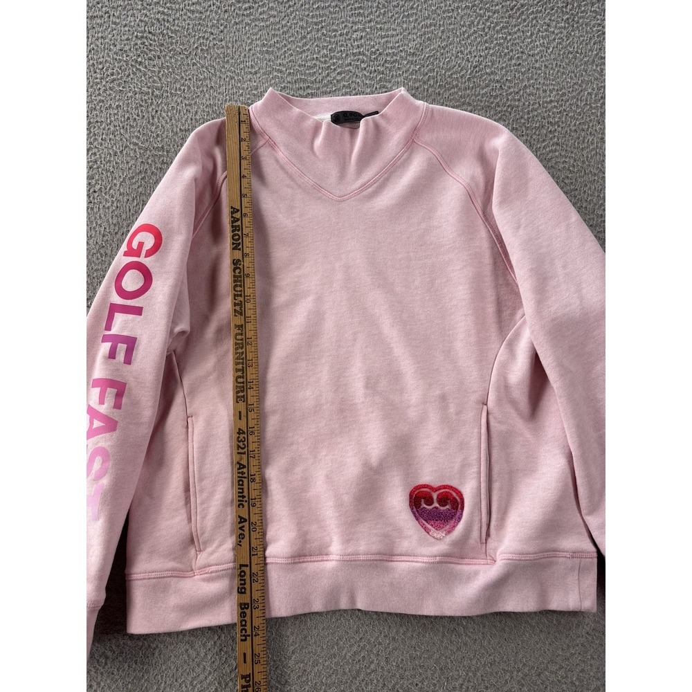 G/Fore Sweatshirt Womens Medium Sweater Golf Fast Pink French Terry Pullover - Picture 4 of 9